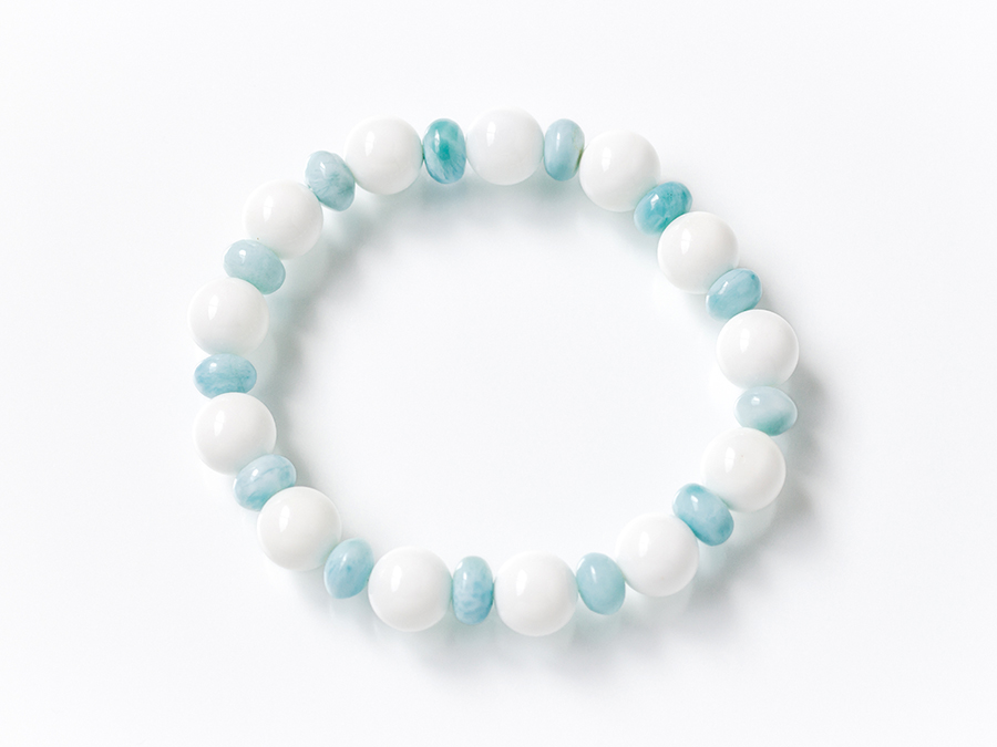 ラリマー ホワイトオニキス ブレスレット