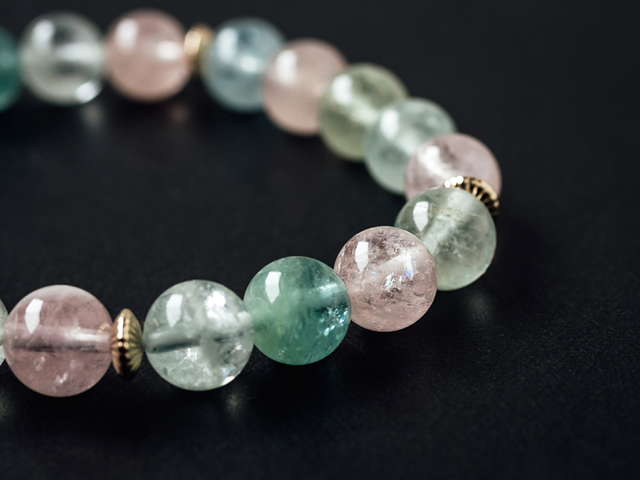 キャンディーカラー ミックスベリルブレスレット-6 | 天然石ジュエリー  