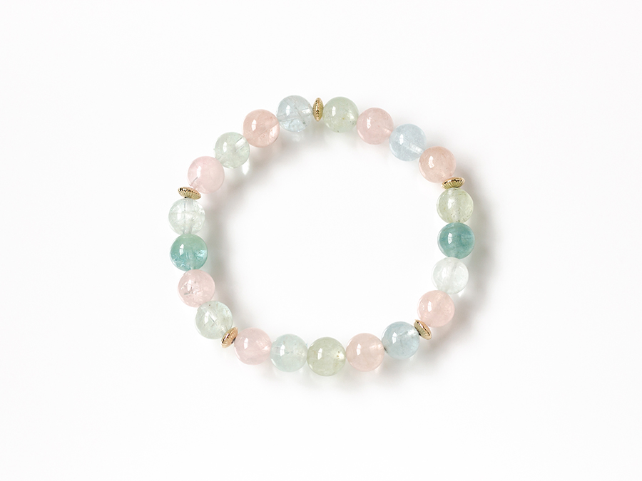 キャンディーカラー ミックスベリルブレスレット-6 | 天然石ジュエリー  