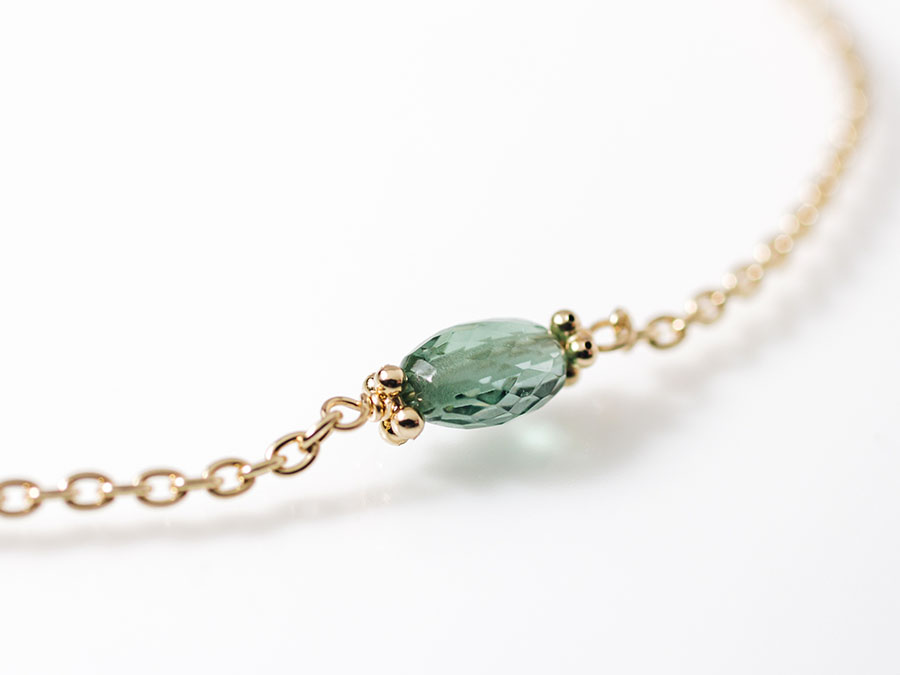 K10 多色オーバルカットストーンブレスレット