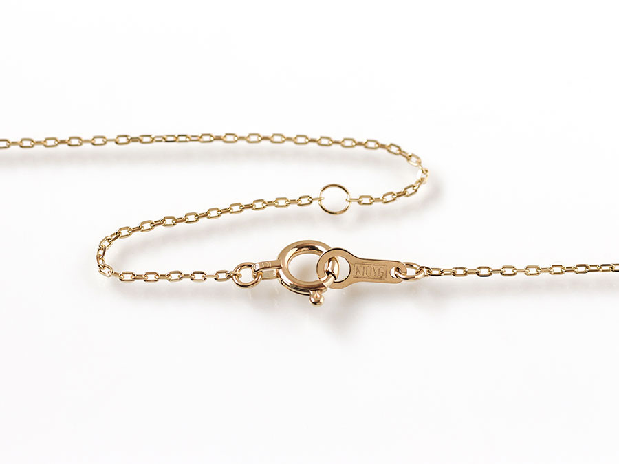 【Y-bijou】K10YGローズカット オレンジダイヤモンドネックレス