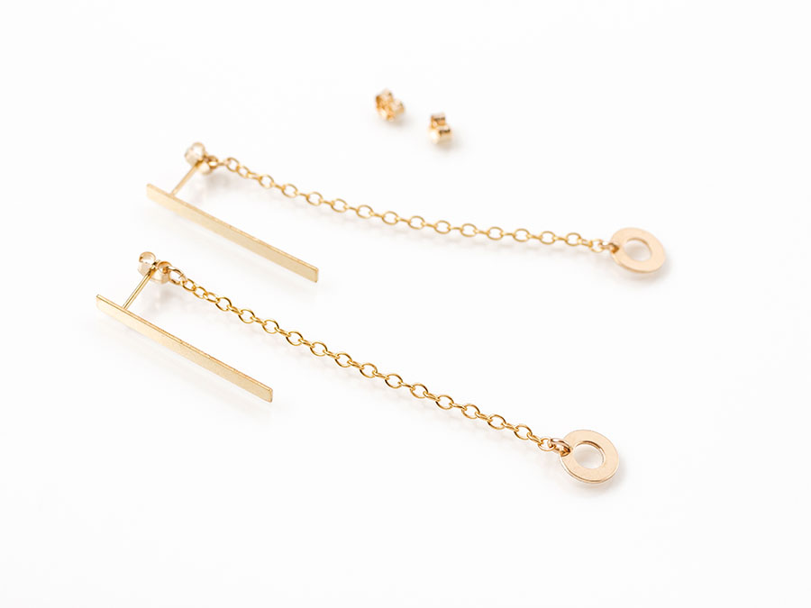K14GFリングキャッチ バーピアス K14GFリングキャッチ バーピアス